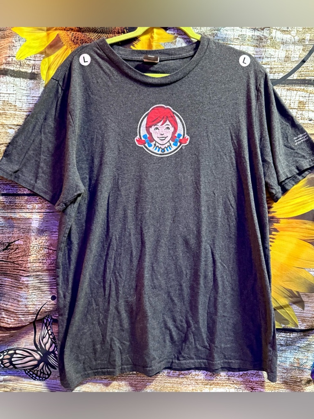 Wendy's Never Too Much Bacon Baconator Employee T-Shirt Size L